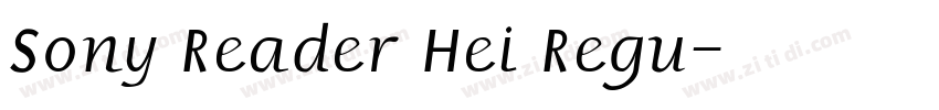 Sony Reader Hei Regu字体转换